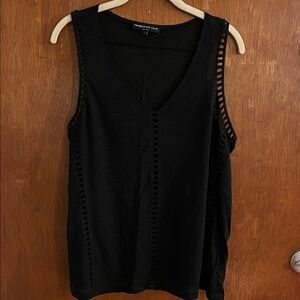 Generation Love Black Linen Tank Top with Cut-Out Design - brand new condition!